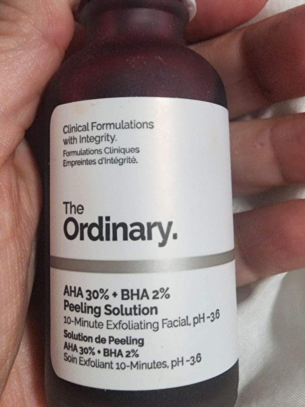 The Ordinary Peeling Solution — White & Brown Bottle